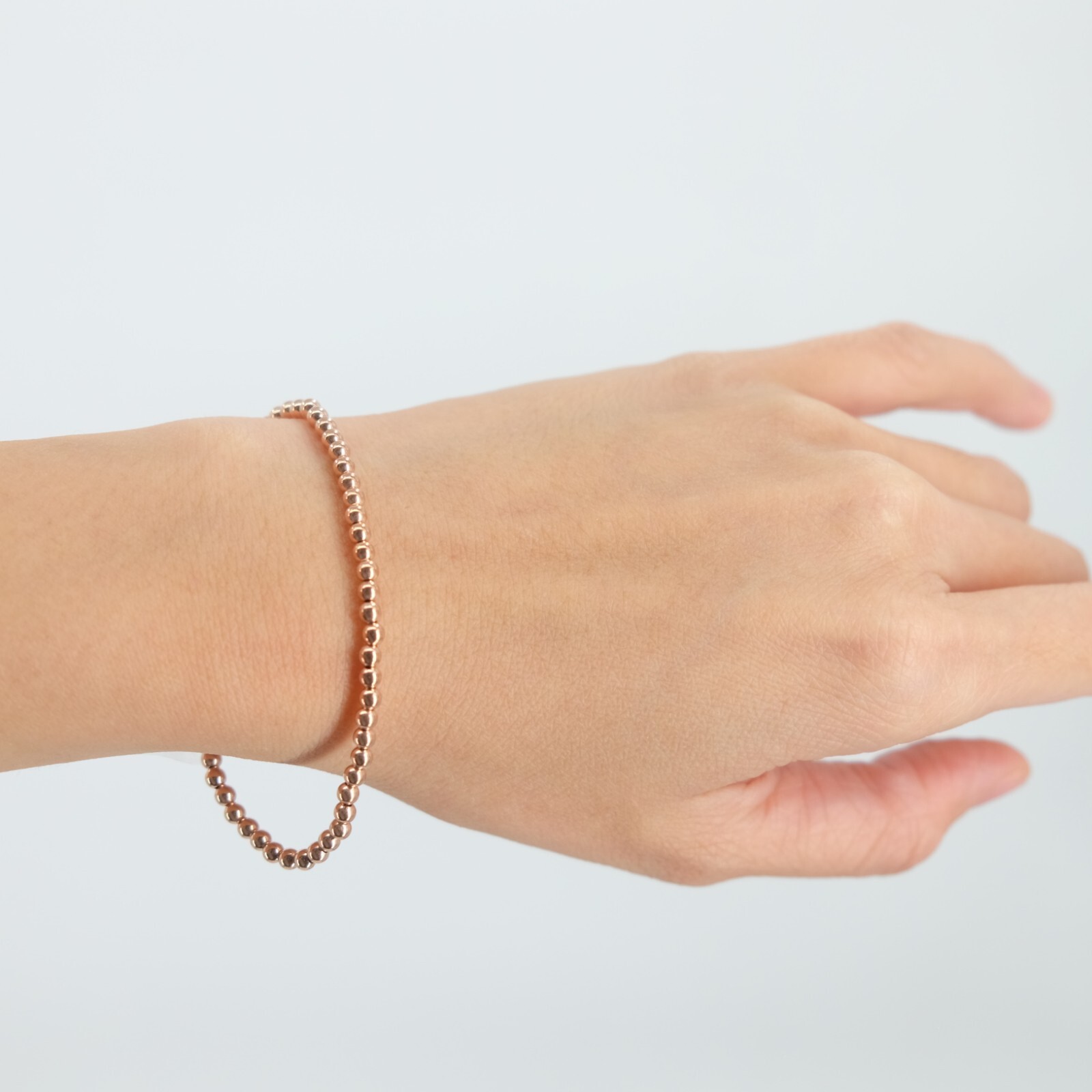 Italian 14k Yellow Gold Ball Beads Bracelet 7.75″ 3mm 3.2 grams
