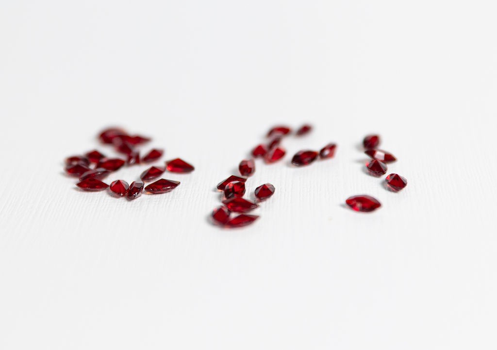 36 Ruby Red 8x4mm Czech Marquise Navette Glass Stones Faceted Machine Cut