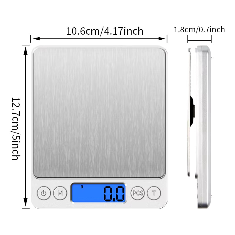 Digital Jewelry Kitchen Scale 500g 0.01g / 3kg 0.1g Electronic Food Scale