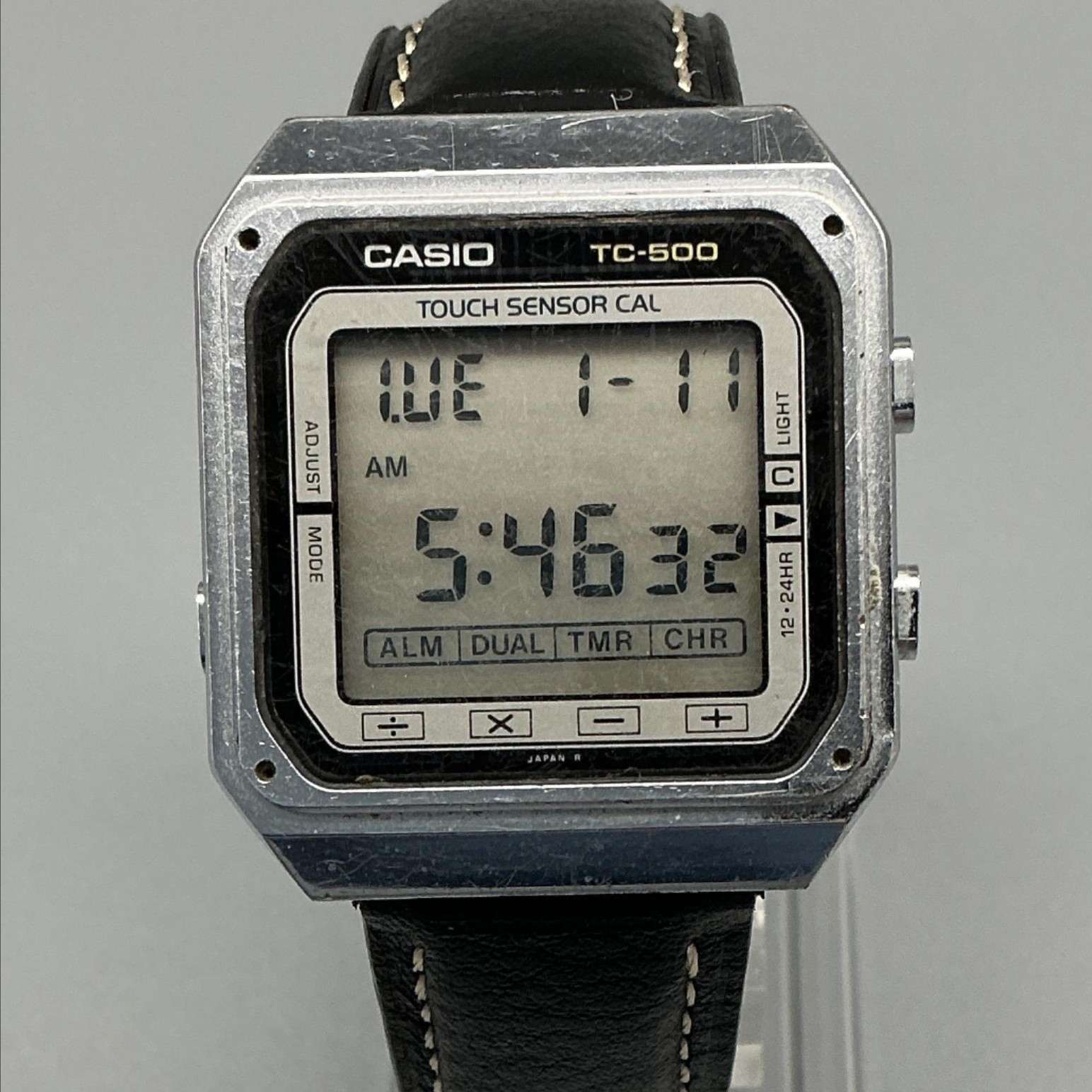 Vintage Casio 119 TC-500 Mens Watch 34mm LCD Touch Non Working for Parts