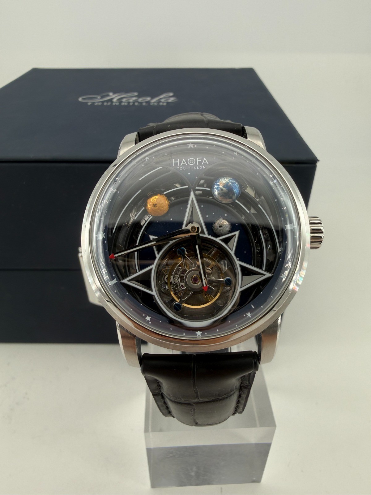 HAOFA Tourbillon 3D Galaxy Double Barrel Crystal Bezel Automatic Tou Ref. 2268