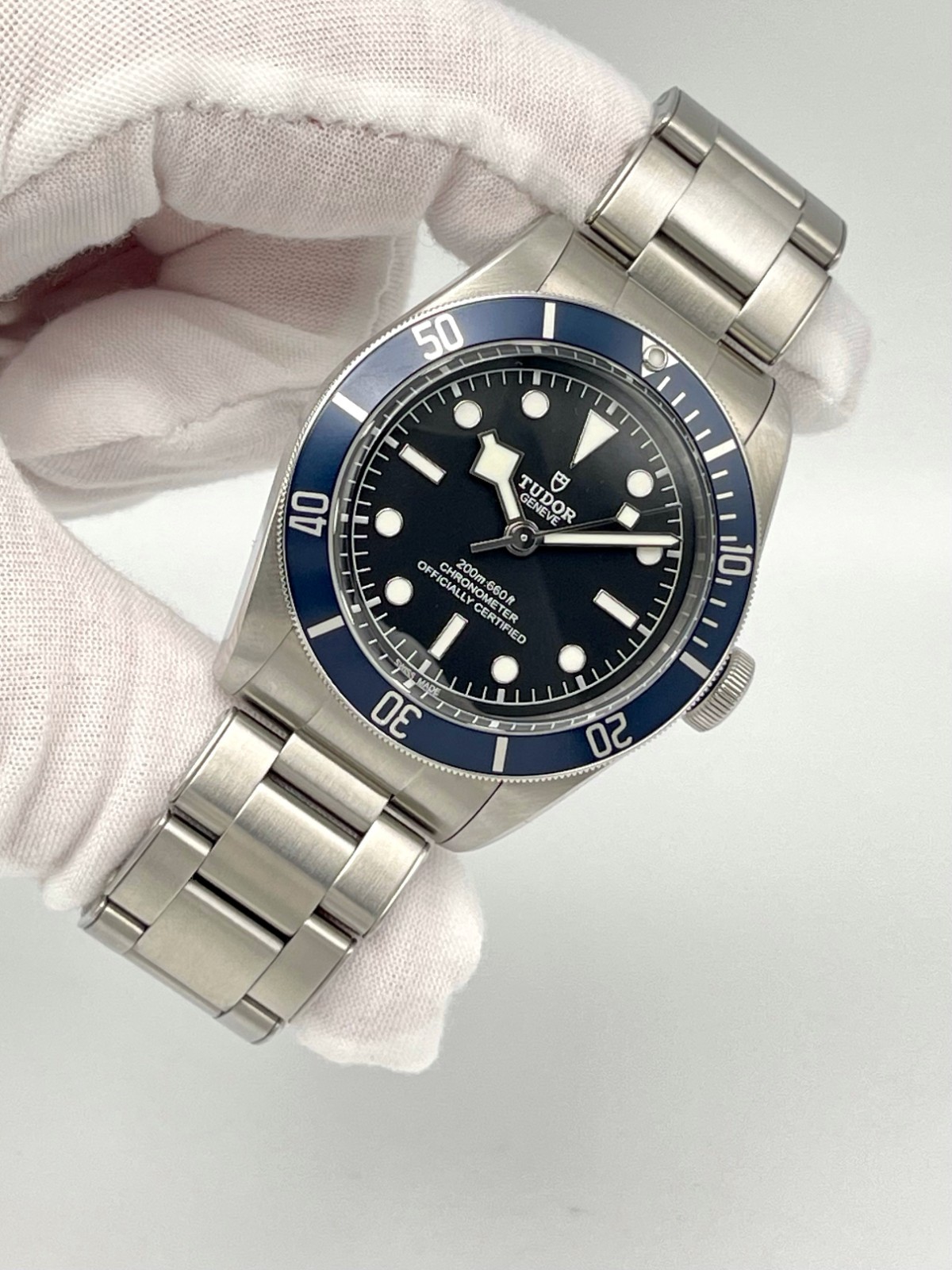 Tudor Heritage Black Bay 41mm 79230B Automatic Black Dial Blue Bezel Papers