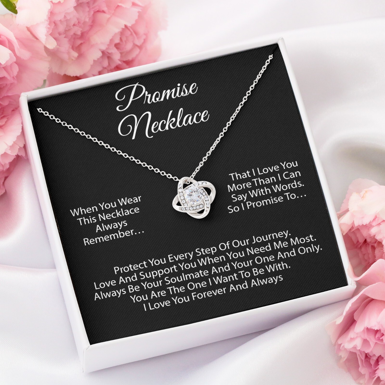 Promise Necklace For Soulmate, Valentine Gift, Birthday Gift, Anniversary Gift