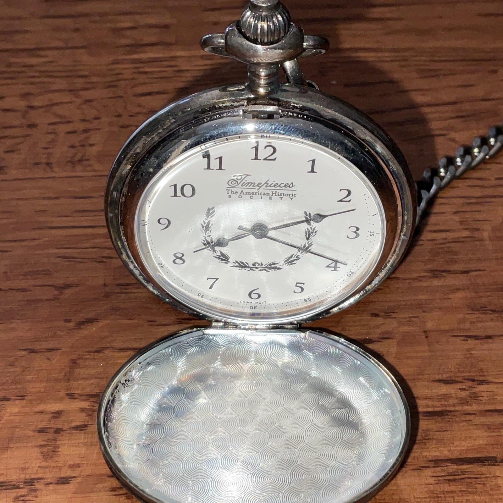 American Historic Society Mechanical Wind Morgan 1881 Dollar Pocket Watch