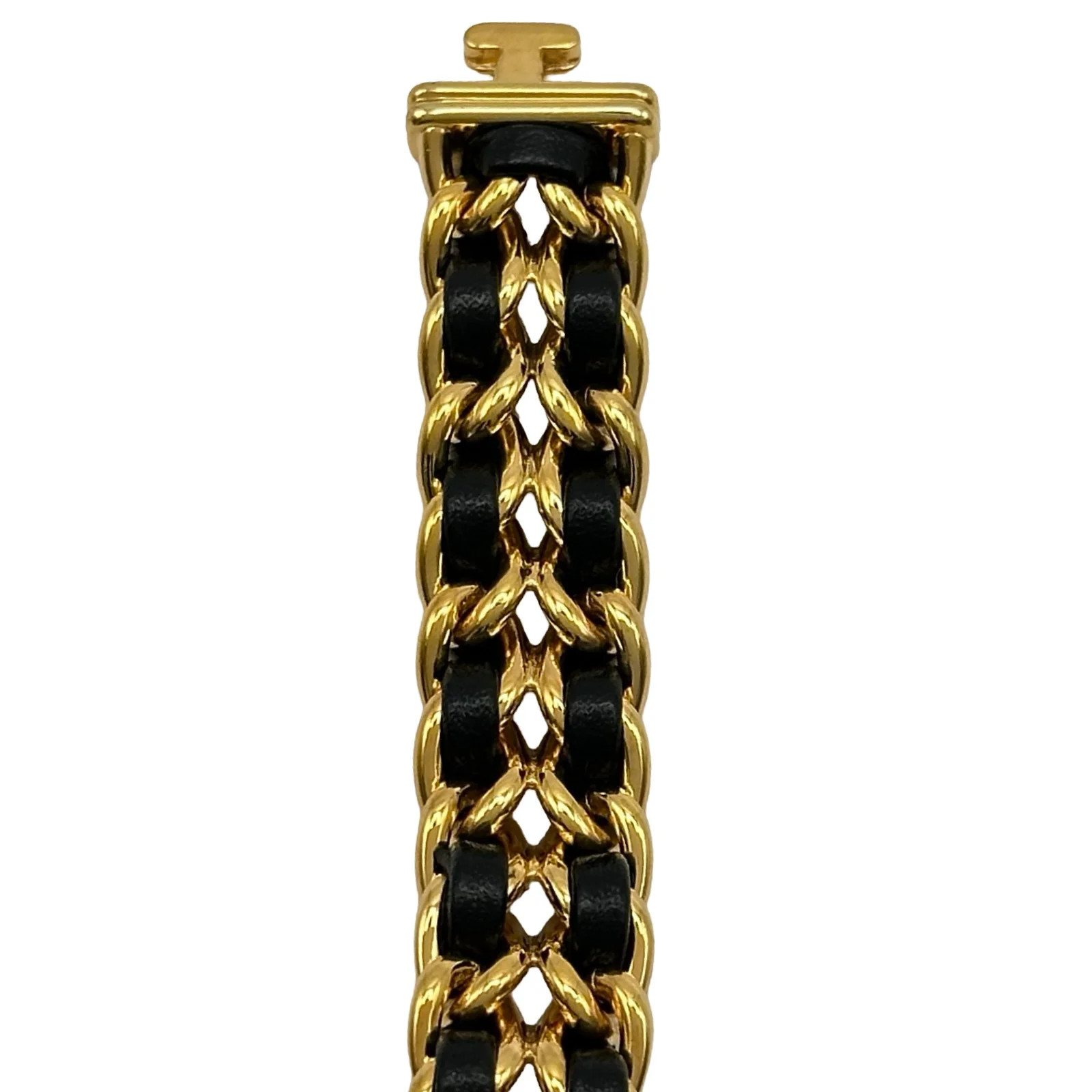 Chanel Première S H0001 20mm Gold Black Dial Quartz Watch OKW2254