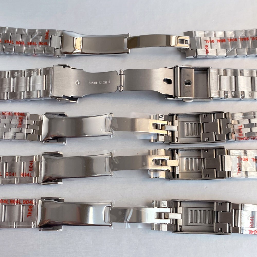 20mm 316L Steel Solid Jubilee Bracelet Fit 40mm Sub President Oyster Mens Watch