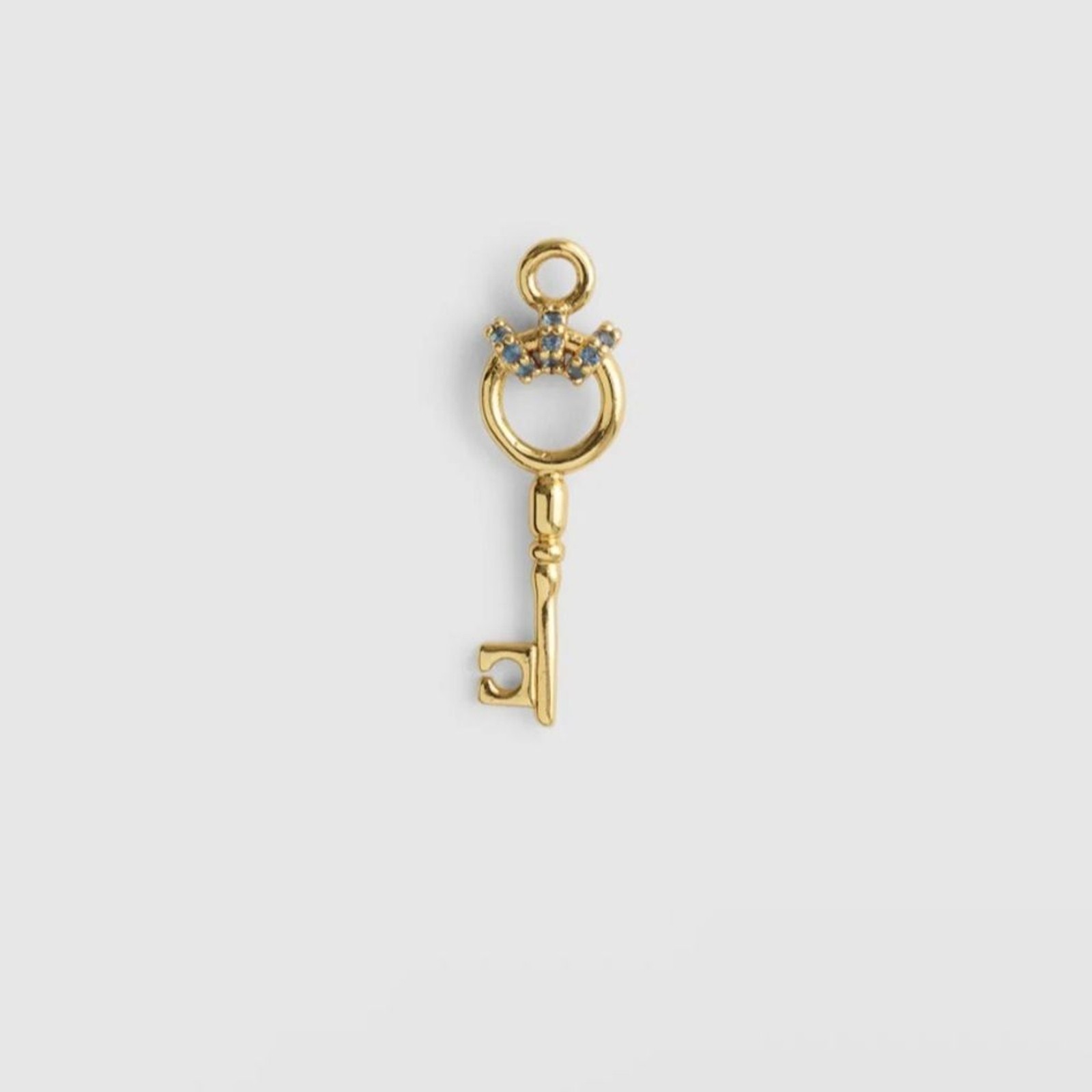 Madewell Skeleton Key Antique Gold Plated Brass Jewelry Charm One Size NWT