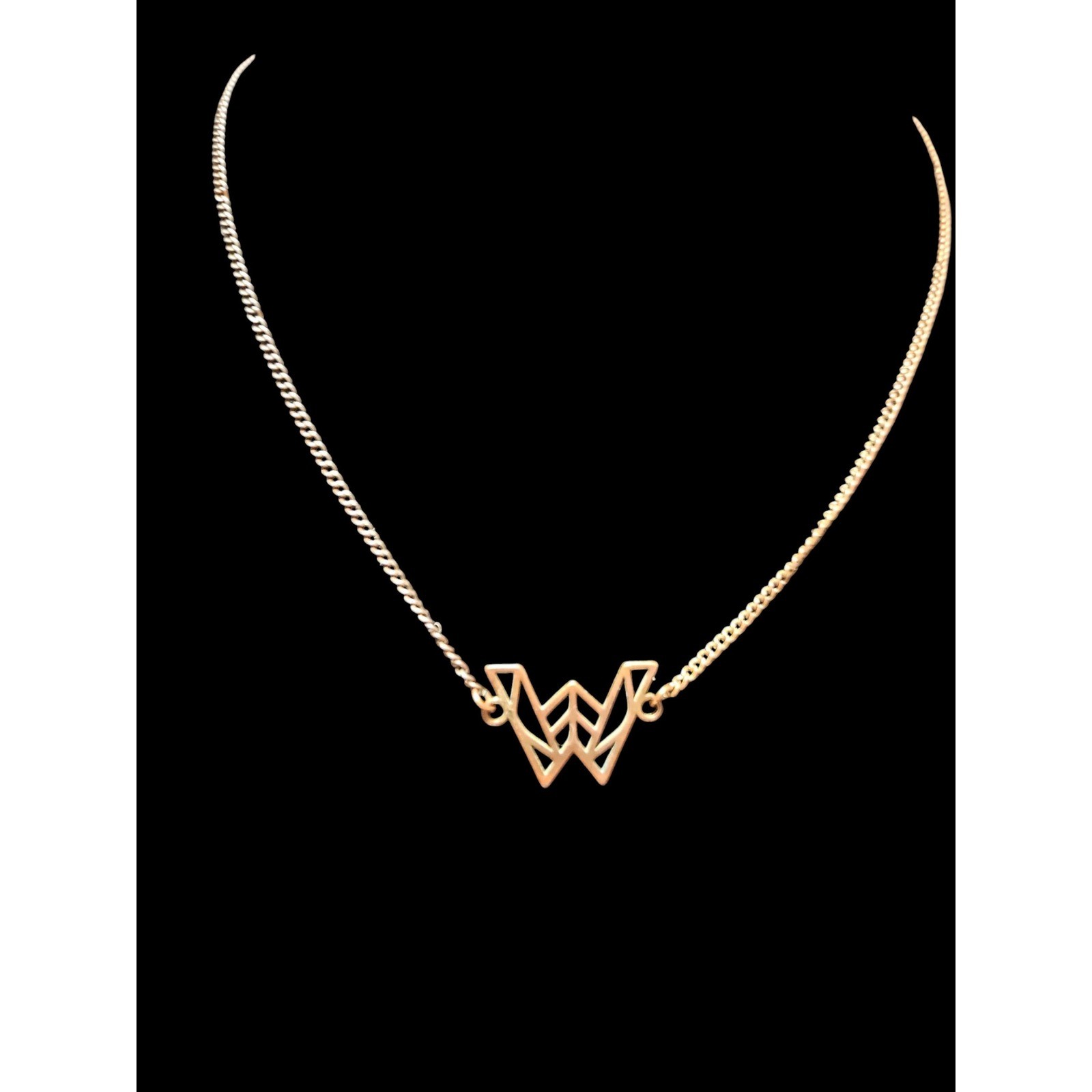 Wonder Woman Copper Logo Necklace DC Comics Superhero Jewelry Geometric