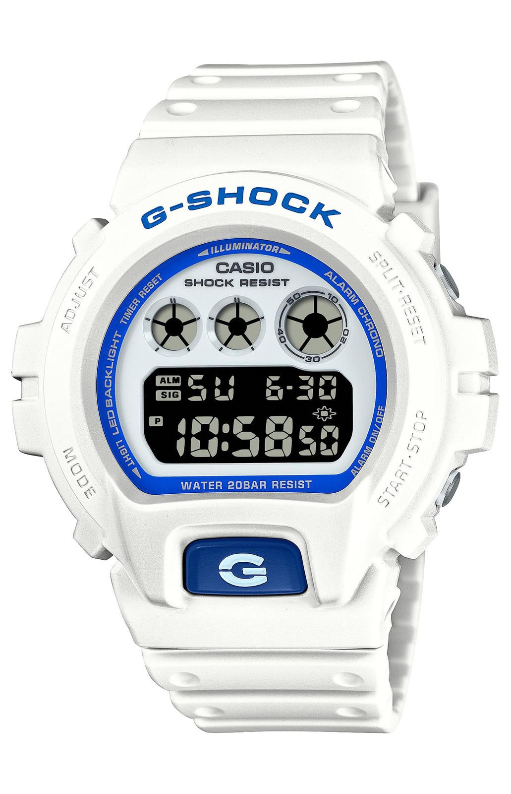 Unused CASIO G-SHOCK DW-6900HDS-7A1JF Silver Digital Luminous Men Watch in Box