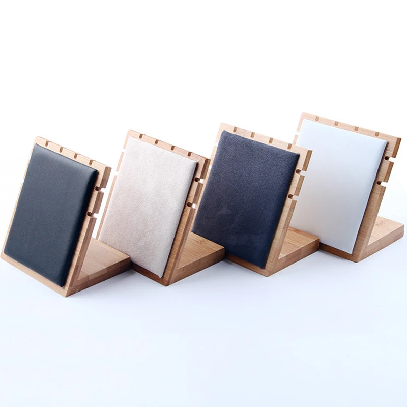 Bamboo Necklace Display Jewelry PendantVStand Holder Storage Organizer Rack