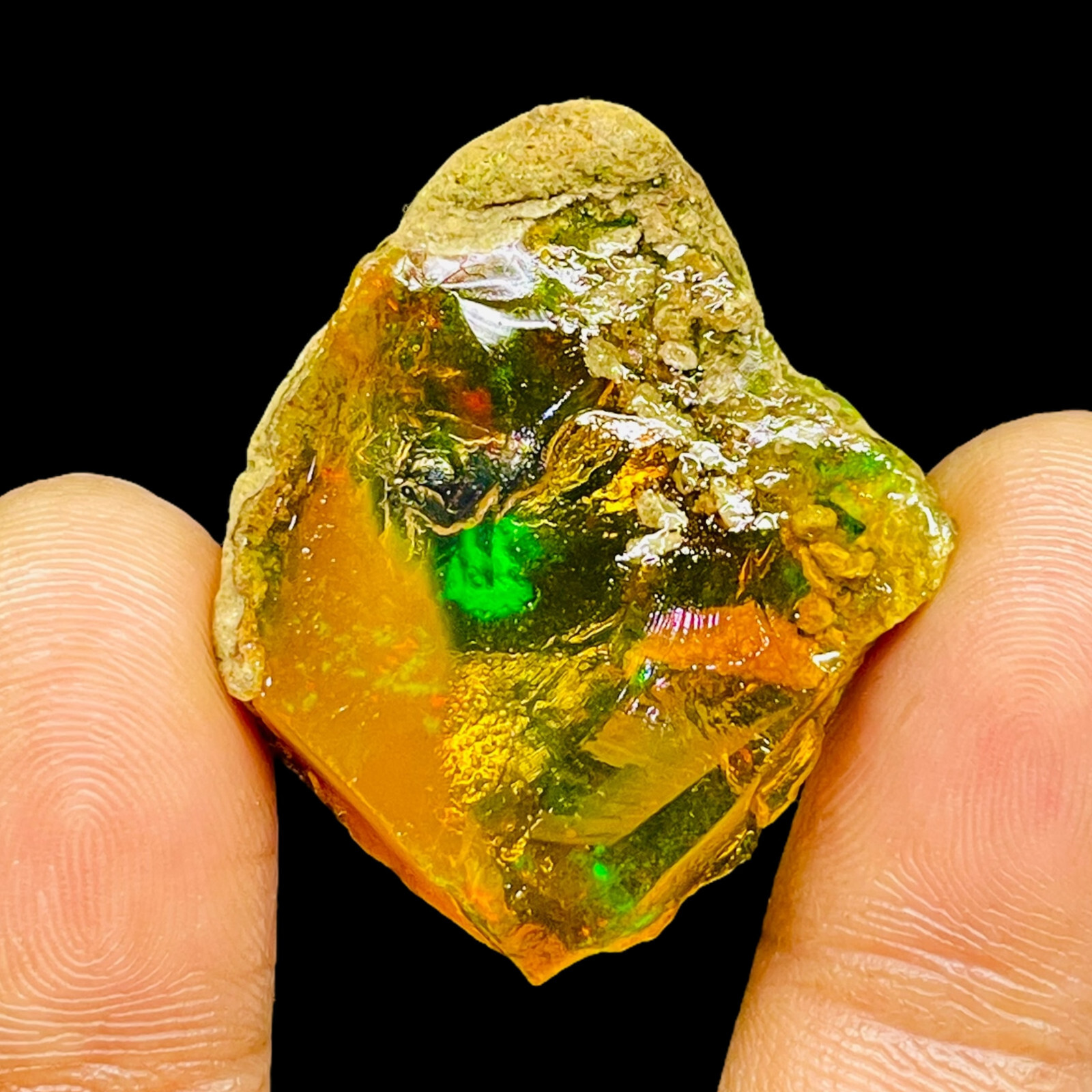 40.55 Cts Natural Ethiopian Opal Rough 35x30mm Huge Untreated Loose Gemstone