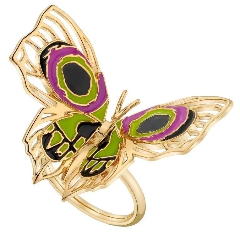Arcane Jinx Butterfly Ring, League of Legends Adjustable Open Band Index Finger