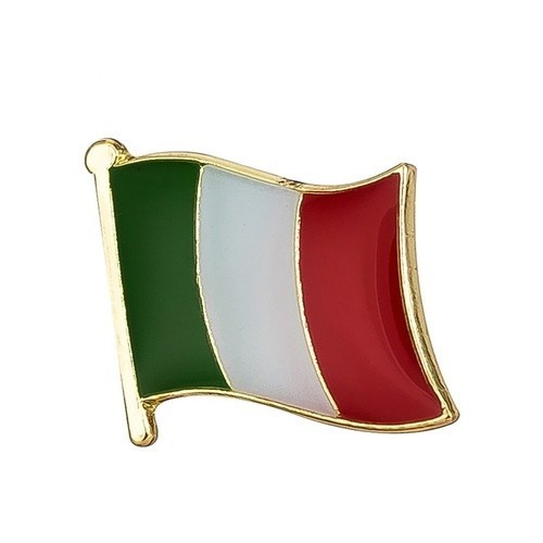 Italy Italian World Flag Enamel Lapel Pin 3/4”
