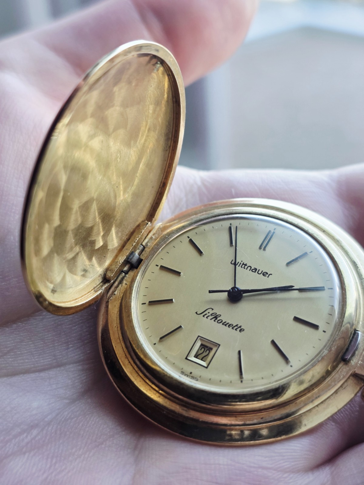 1984 Wittnauer Silhouette Swiss Lapel Pocket Watch – 17J Mechanical