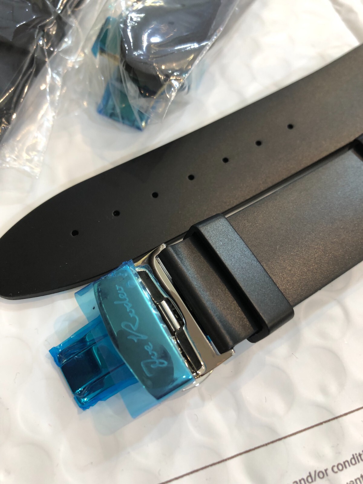 24mm black rubber band with steel color clasp ,original joe rodeo master watch