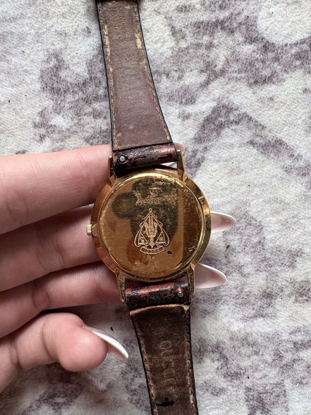 Gucci 3000M Gold Dial Quartz Wrist Watch Vintage, Condition Unknown