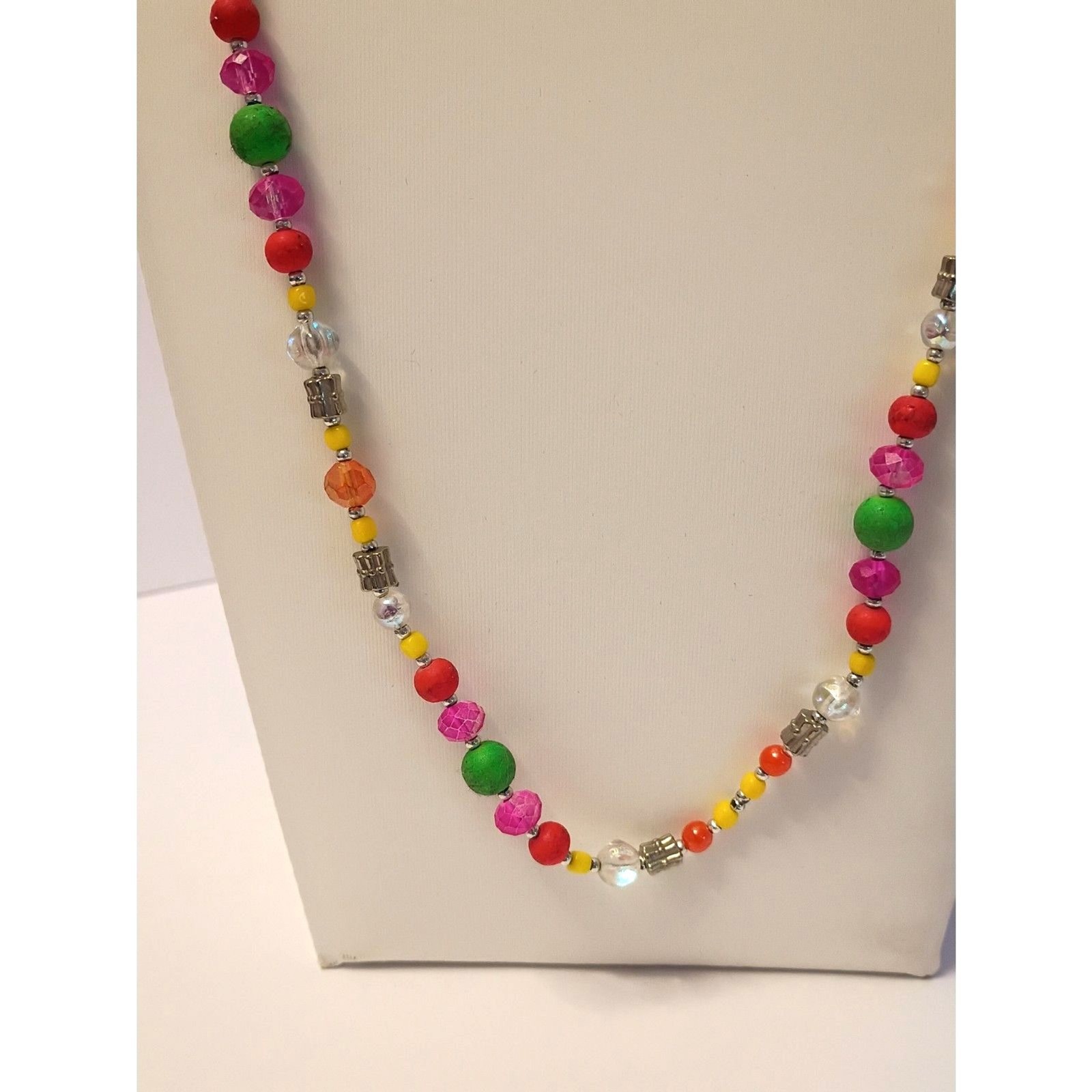 Lovely Colorful and Lightweight Necklace of Small Glass beads of Many Colors