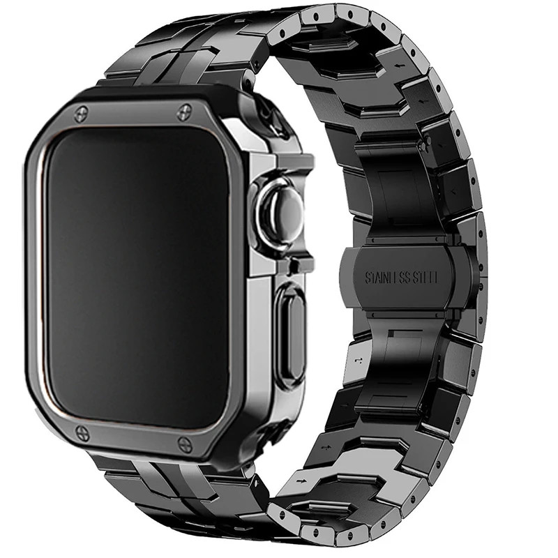 Metal Band+TPU Case For iWatch Ultra 3 Series 11 10 9 8 SE 38-49mm Kit Accessory