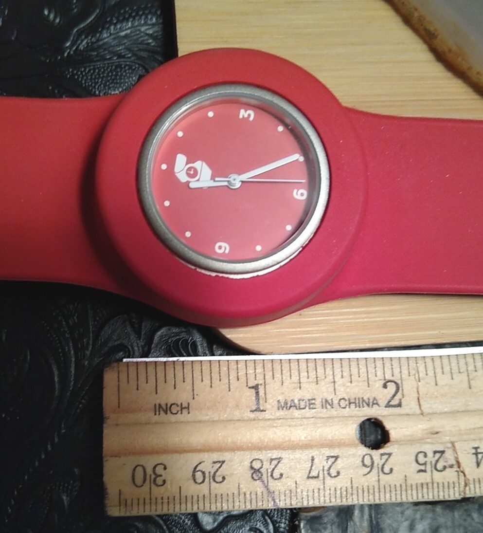 SLAPPIE Original Silicone Slap Watch RED 💫WORKS💫, Pre-owned !