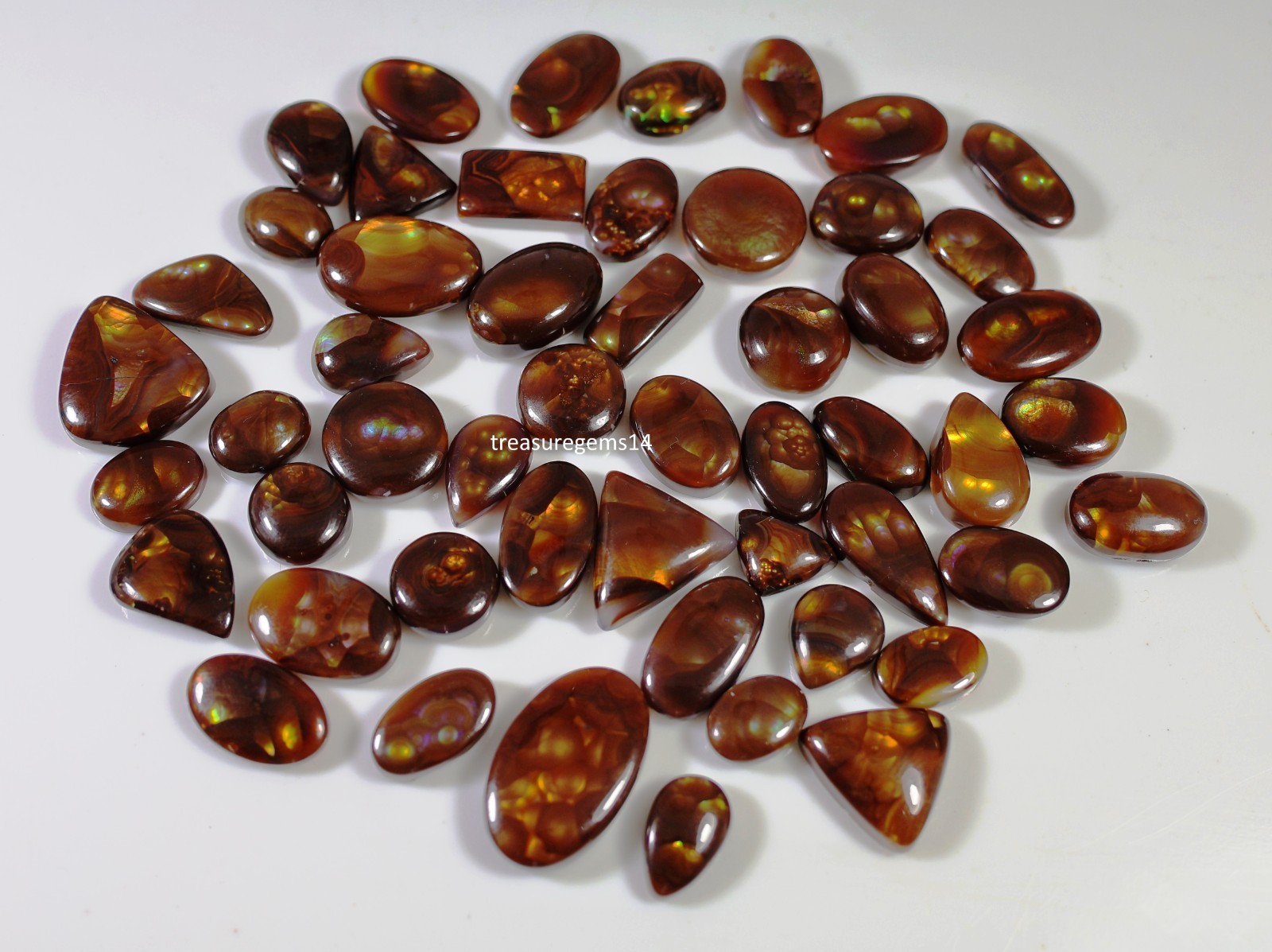 Natural top quality mexican fire agate 15 Ct Wholesale Lot Cabochon gemstone