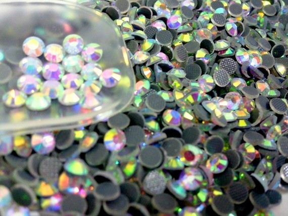 1440pcs Hot-Fix Iron-On Flat-Back Beads Rhinestones Multi Color & Size Selection