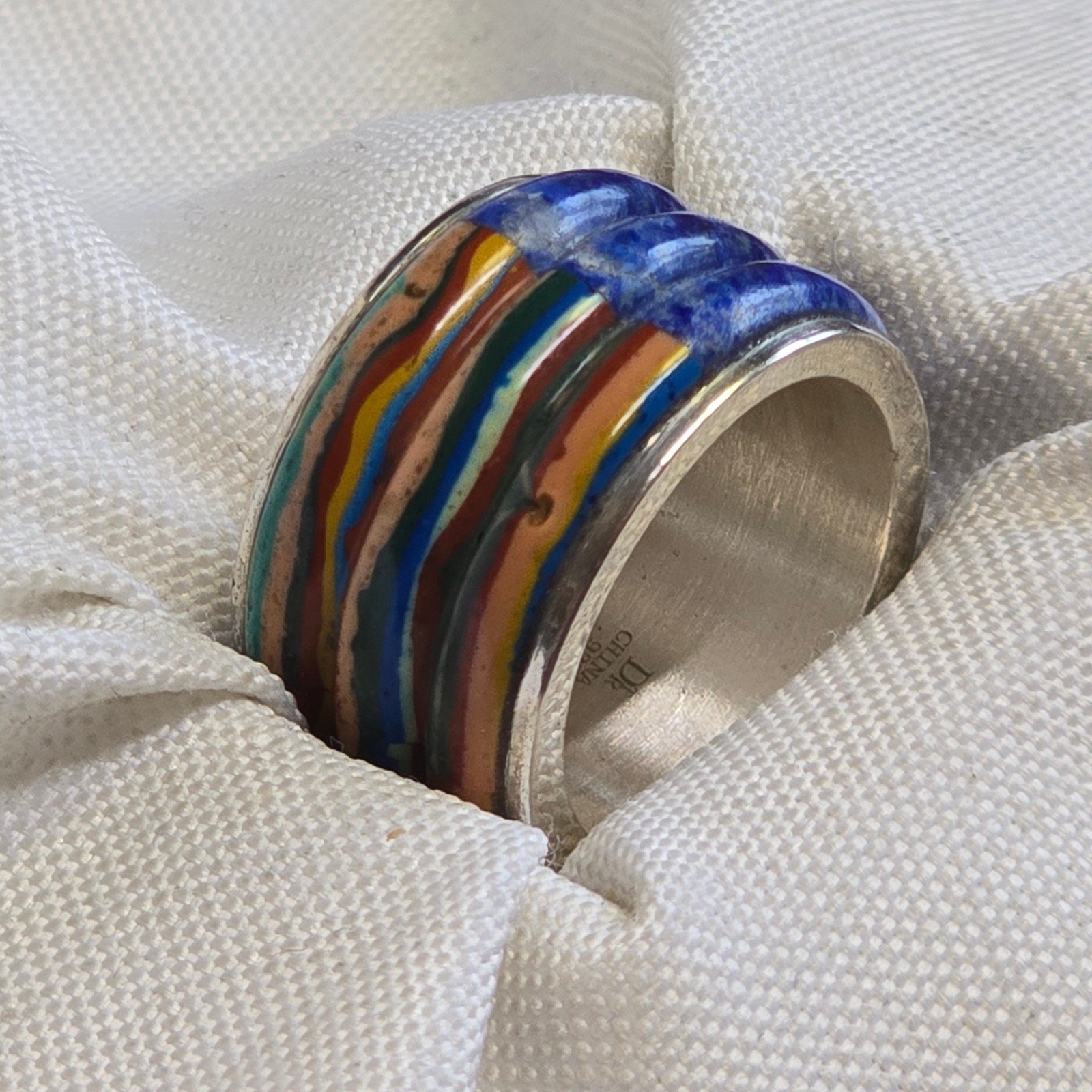 Sterling Silver Signed DTR Ring 11.26g Fine Jewelry Size 7.75 Band *READ*