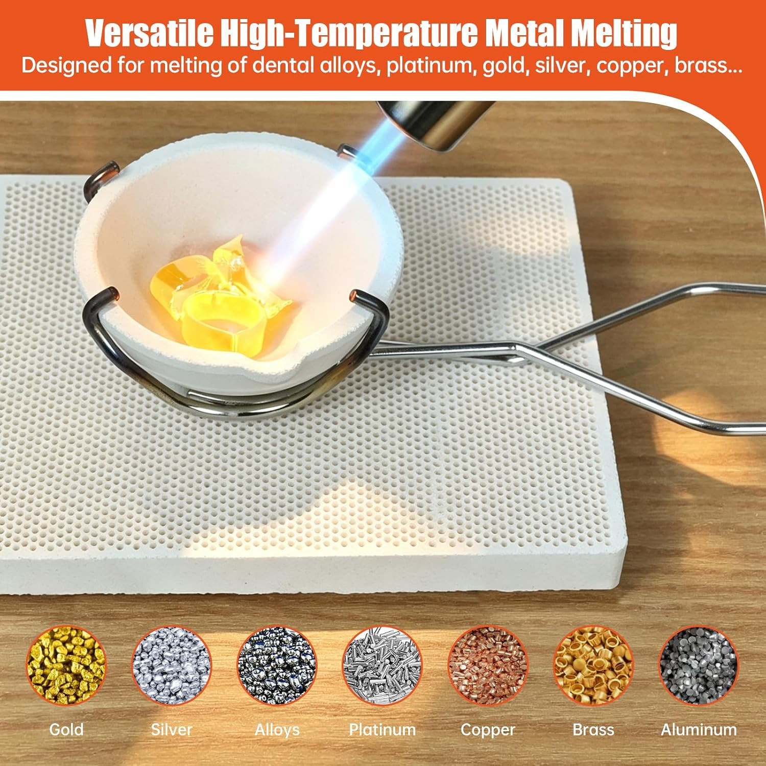 9 Pieces Graphite Torch Melting Casting Kit, Includ 2 Crucible Stir Stick|Castin