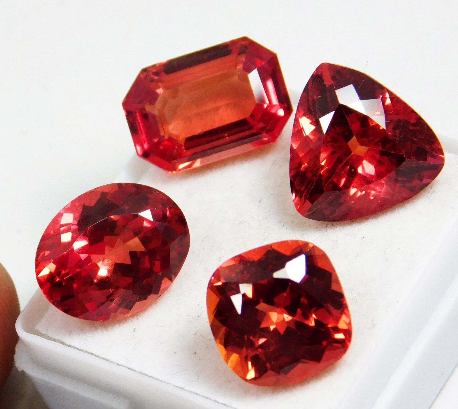 Natural Orange Pink Padparadscha Sapphire 31.50 Ct Certified Mixed Gemstone Lot