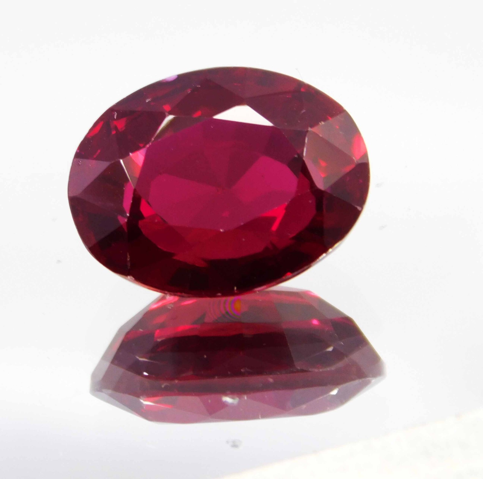 Certified 12.35 Ct Natural BURMA Red Ruby Unheated Oval Cut Loose Gemstone