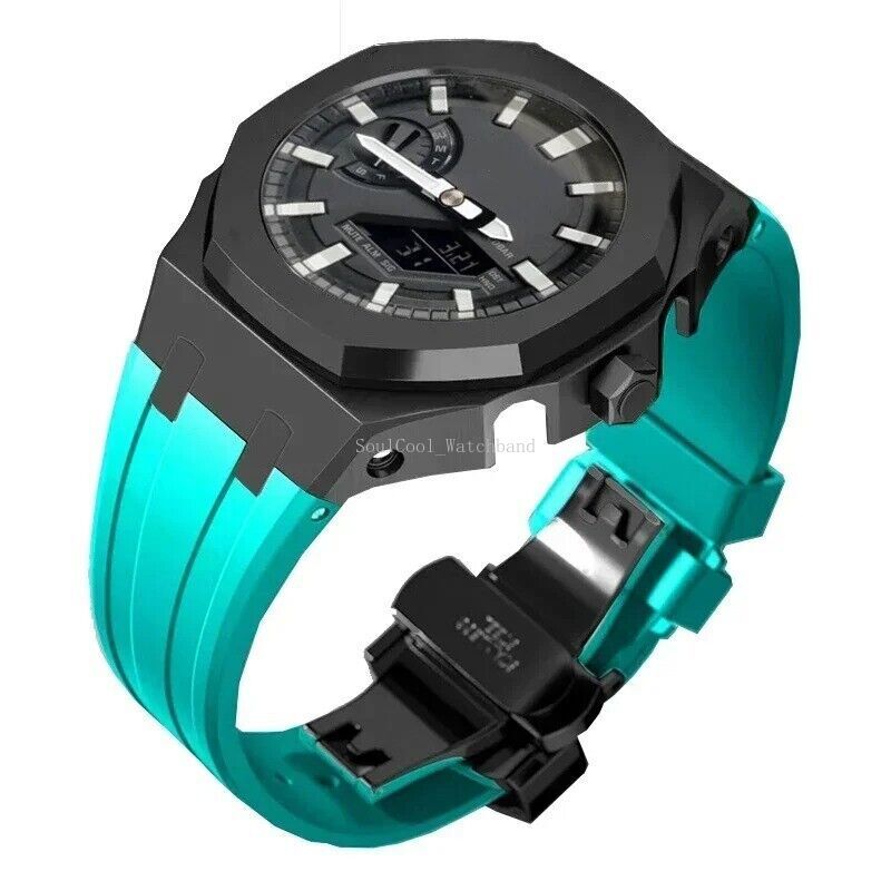 Gen 5th Metal Watch Bezel Case Mod Kit With Rubber Band For Casioak GA 2100/2110