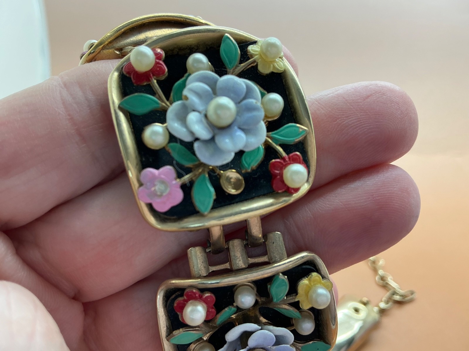 RETRO 4 Piece SET! Vintage ALICE Mulit Color Bracelet Earrings Necklace Ring!!