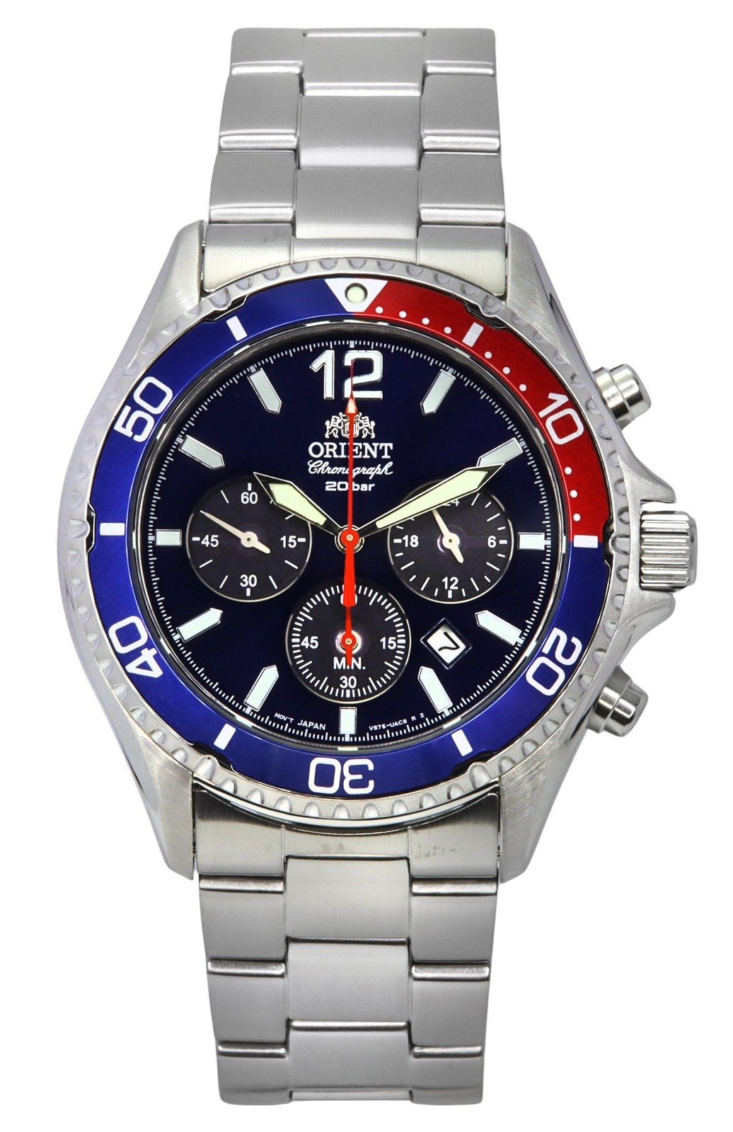 Orient Stainless Steel Black Dial Solar Diver’s RA-TX0201L10B 200M Men’s Watch