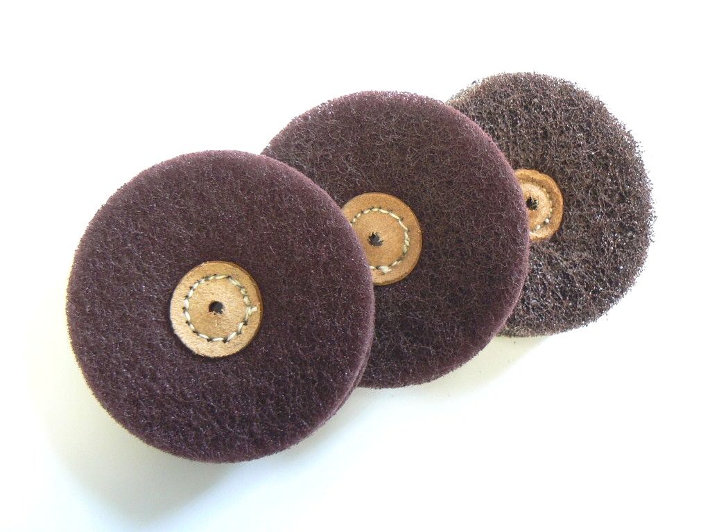 Satin Finish Buff 2 Ply 4″ Fine Matt Finish Brush Aluminum Oxide Buffing Wheel