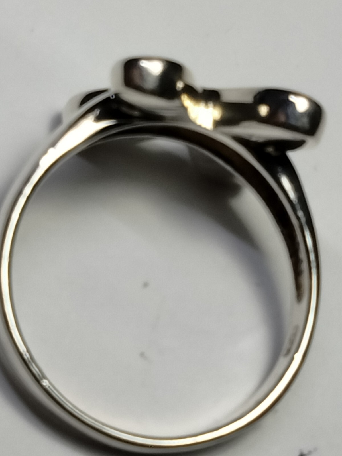 LOVELY ABALONE SHELL INLAYS IN TRENDY STERLING SILVER.925 RING SIZE 8.75-9.0!