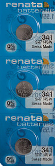 3 x Renata 341 Watch Batteries, SR714SW Battery