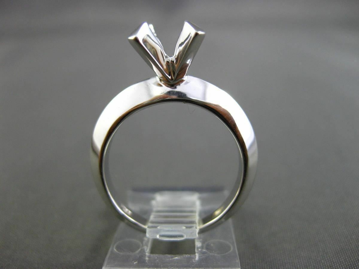 ESTATE 14KT WHITE GOLD 3D TENSION SOLITAIRE SEMI MOUNT ENGAGEMENT RING #24580