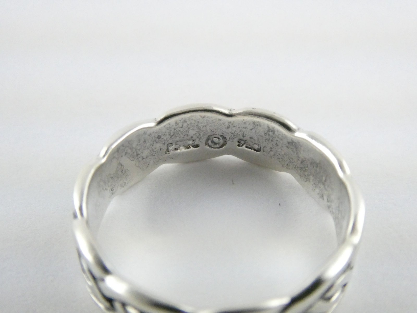 Peter Stone PSCL Sterling Silver Celtic Knot Band Ring 925 Size 9.25 4.3g