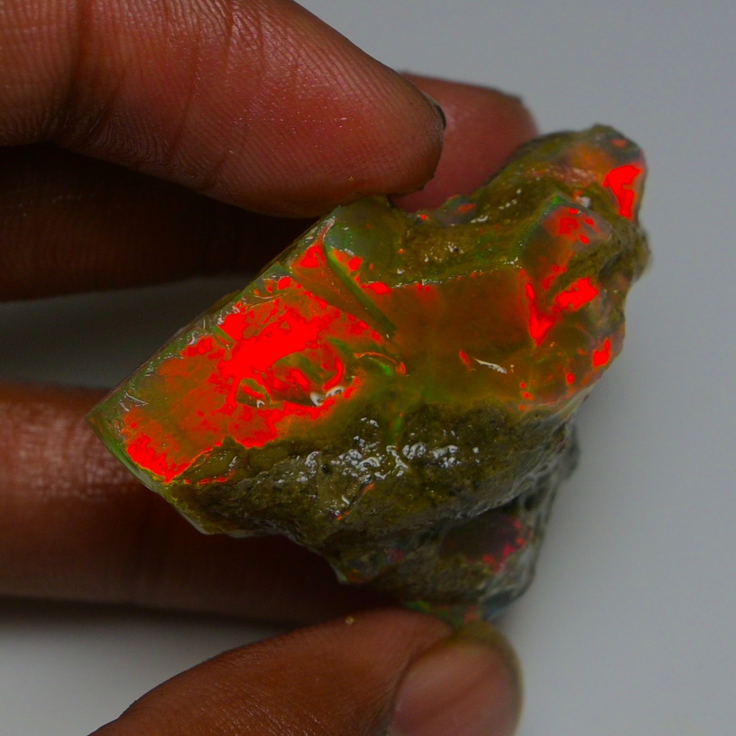 Stunning Ethiopian Opal Rough 84.05 Cts, Large Oil Opal Specimen Natural Opal