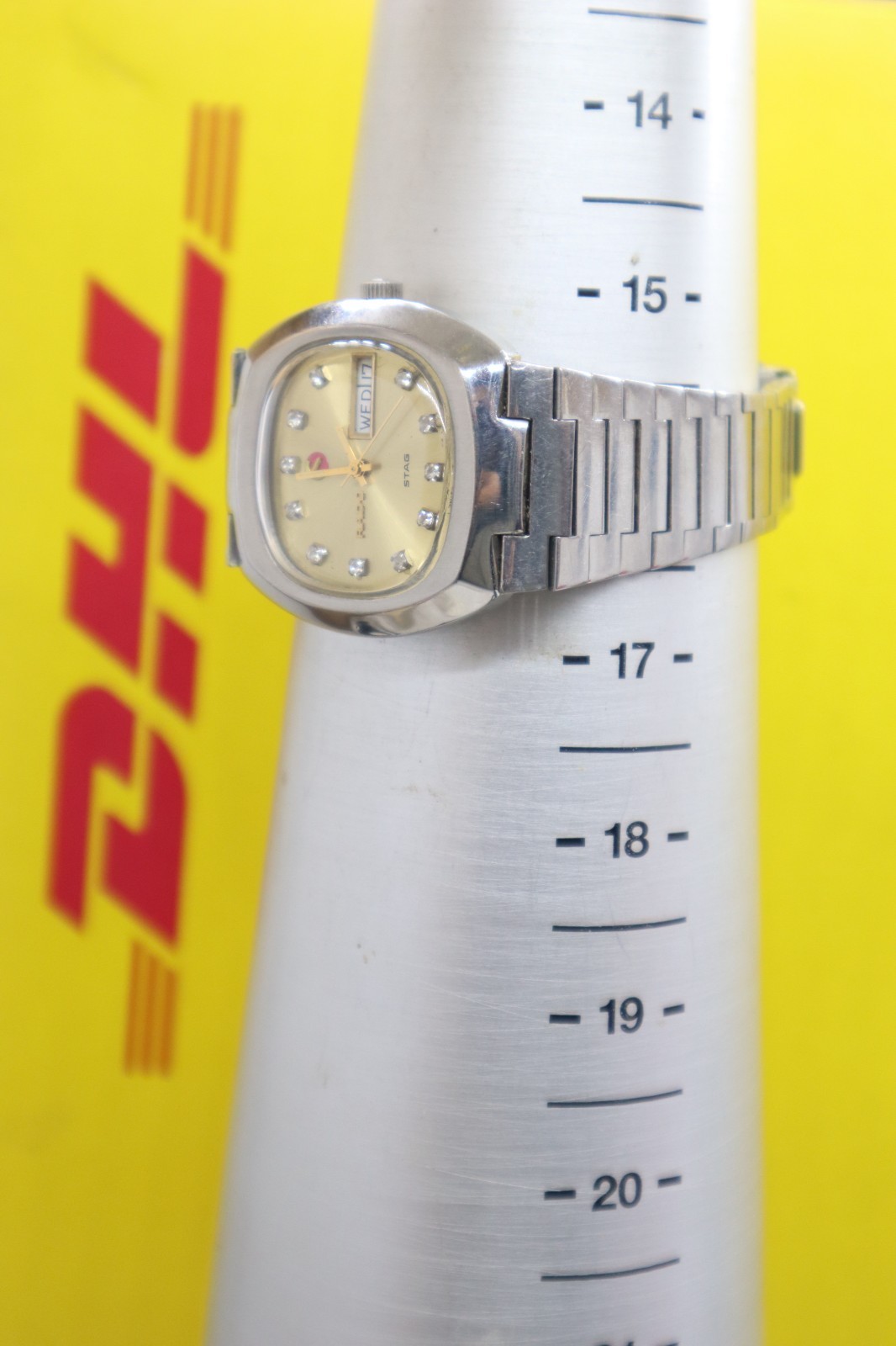 VTG Rado Stag Automatic Day-Date Men’s Watch 17 Jewels ETA 2879 Swiss Fully Work