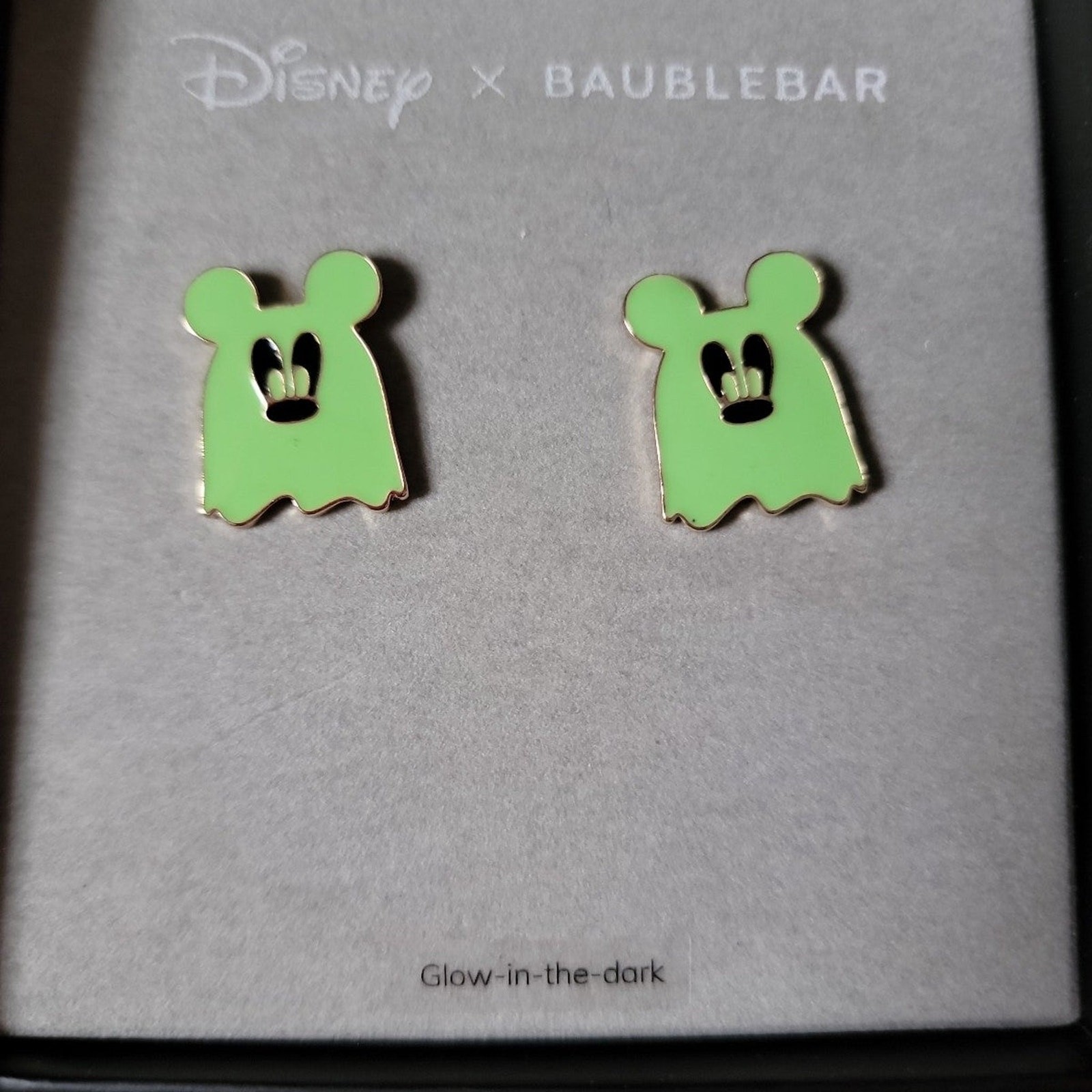 Baublebar Disney Glow in the Dark Ghost Mickey Mouse Earrings