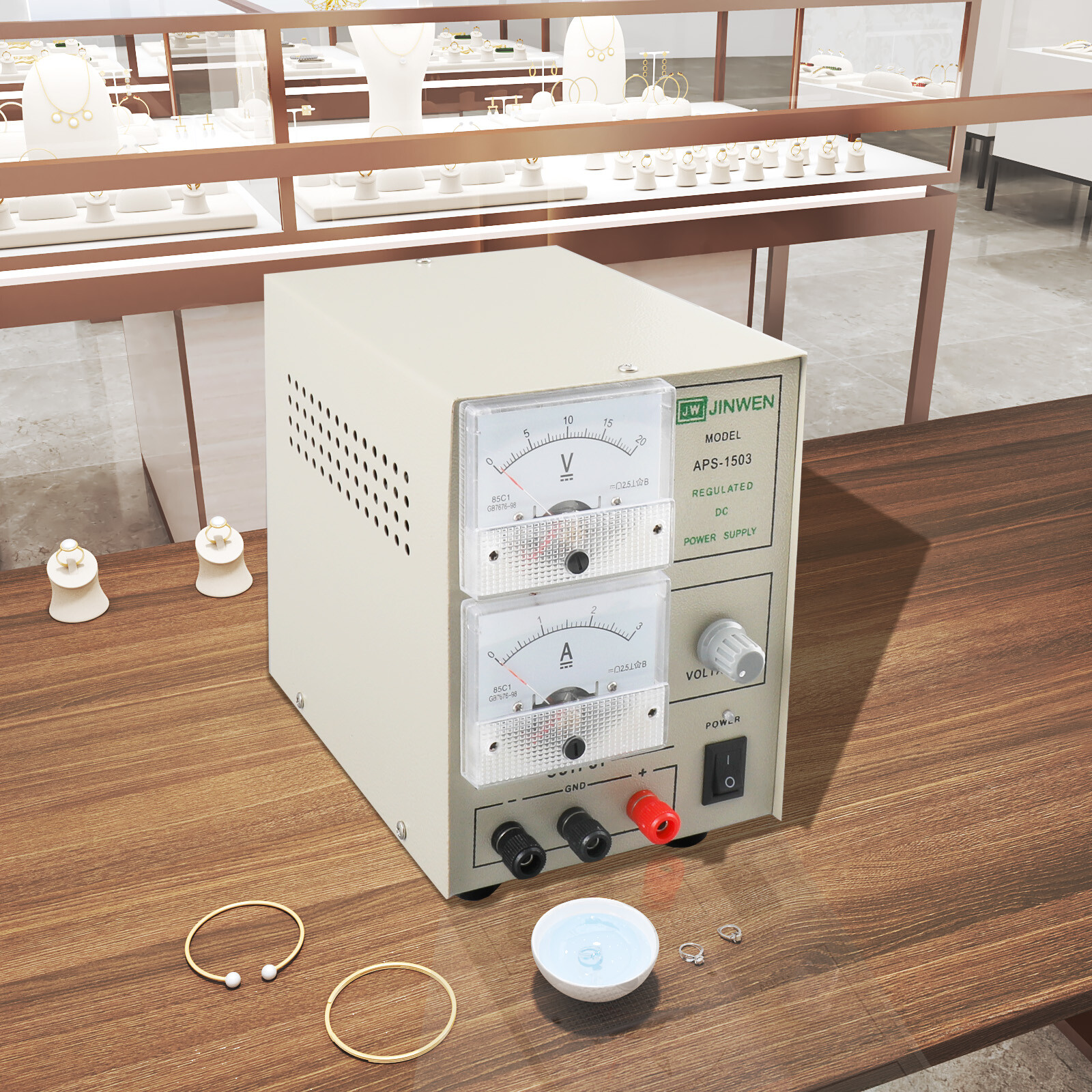 Gold Platinum Silver Plating Machine Jewelry Electroplating Rectifier Kit 110V