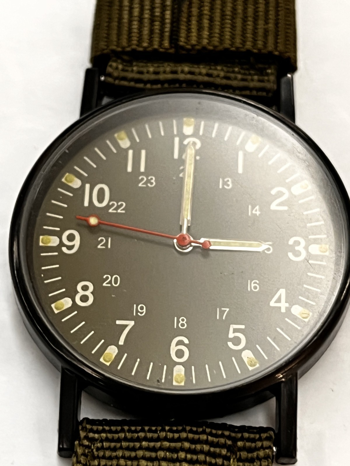 Military Watch Army Durable Luminous 24Hours Dial Nylon Strap