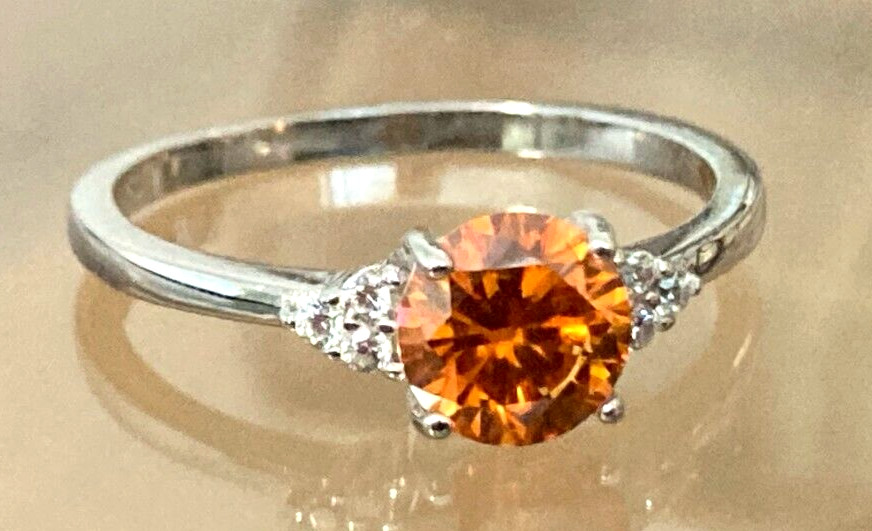 Moissanite Diamond Rings All Sizes & Colours 14k Gold or Rhodium Finish S925