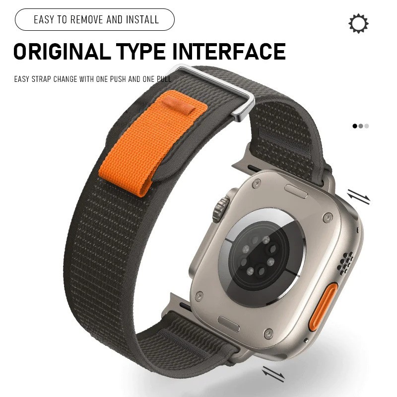 NEW Nylon Trail Loop Band for Apple Watch Ultra 3 2 11 10 9 8 7 6 SE 5 4 38–49mm