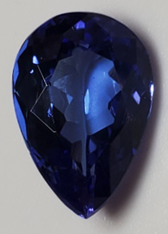 1.98 CTS , PEAR-SHAPED, TEARDROP CUT BLUE TANZANITE 10.25 MM – USA SELLER