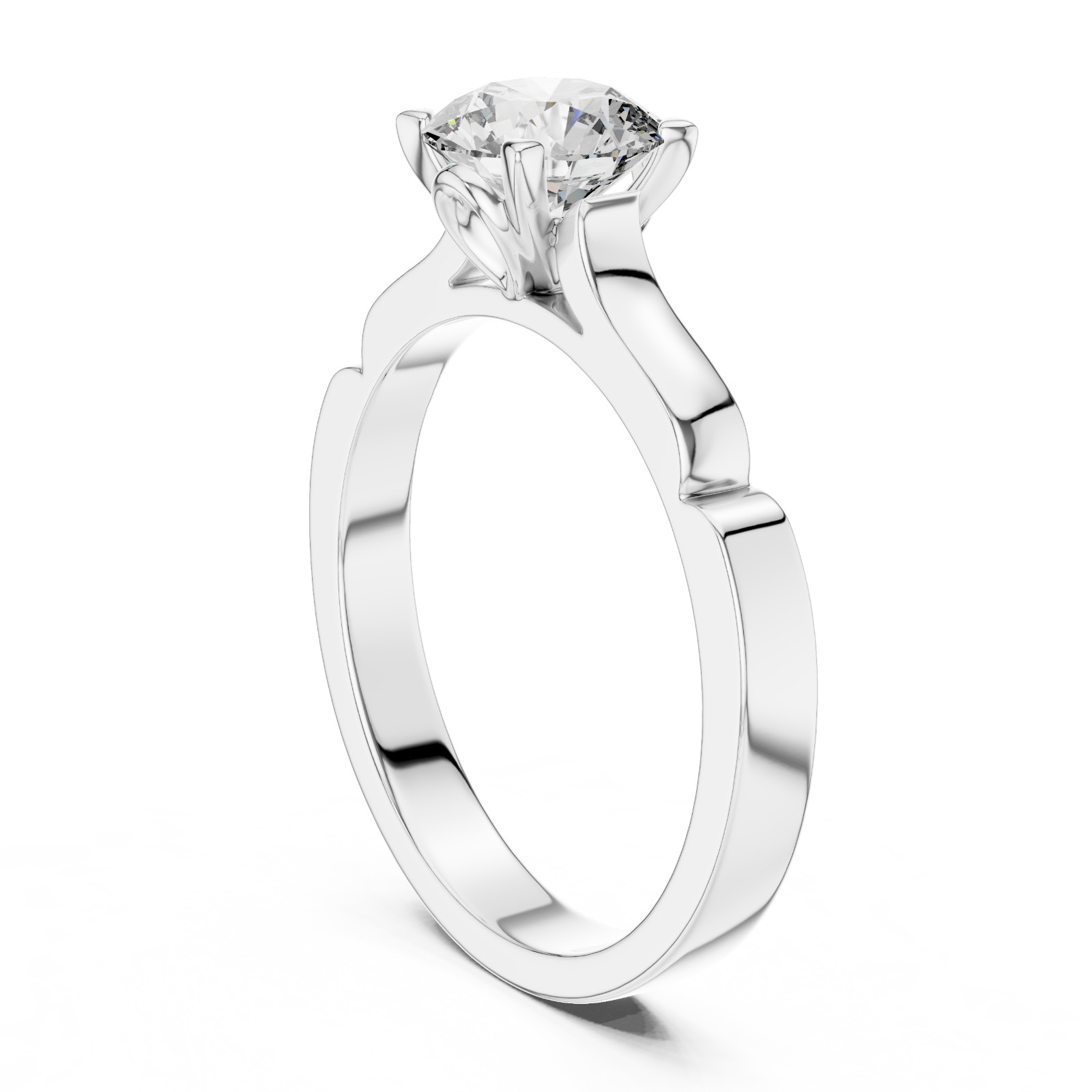 1 Ct Lab Grown Diamond IGI Certified Engagement Wedding Gold Ring 14 K F VVS