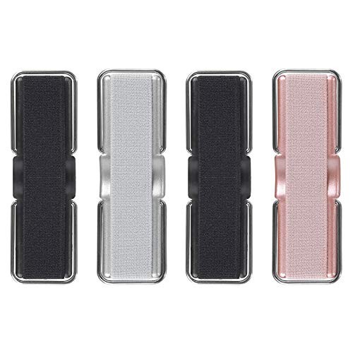 Phone Strap, 4 Pcs Phone Finger Holder Back of Black,Black,Silver,Rose Gold