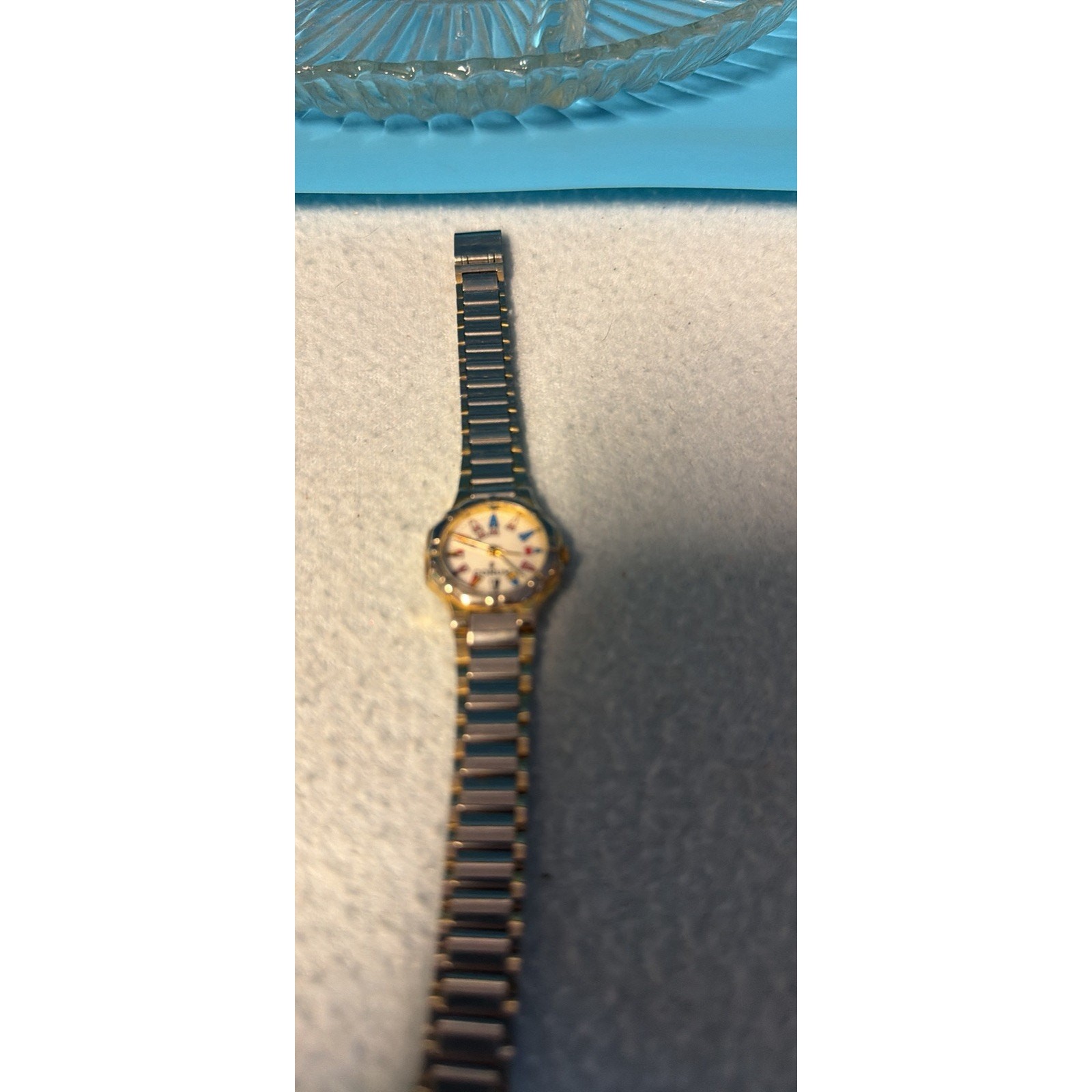Corum Admirals Cup Quartz Watch Stainless Steel White Dial Used needs battery