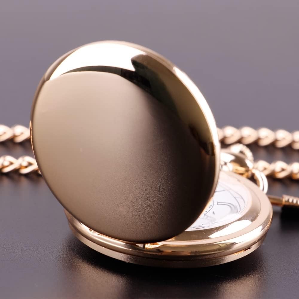 Vintage Style Pocket Watch with 37cm Chain – Ideal for Christmas & Fathers Day