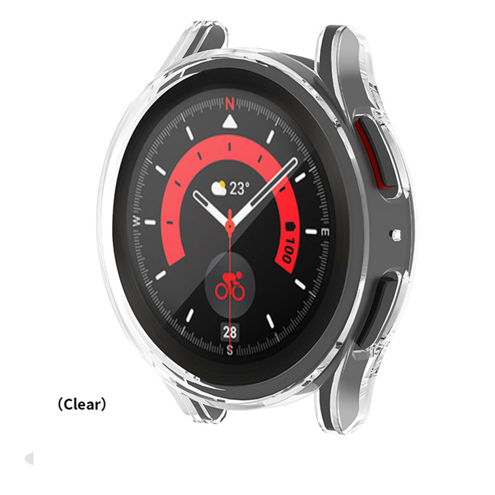 TPU Watch Case with Scale +Screen Protector For Samsung Watch5 Pro 45mm